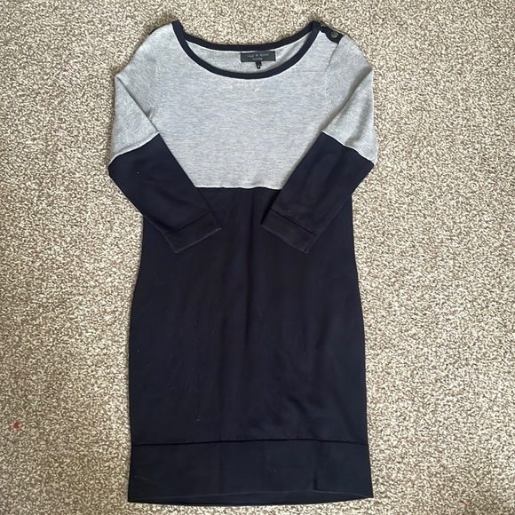 Rag & Bone Color Block Long Sleeve Dress - Picture 1 of 8